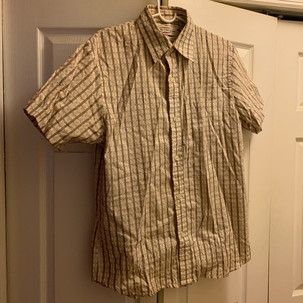 BC ETHIC custom crafted men’s button down shirt L